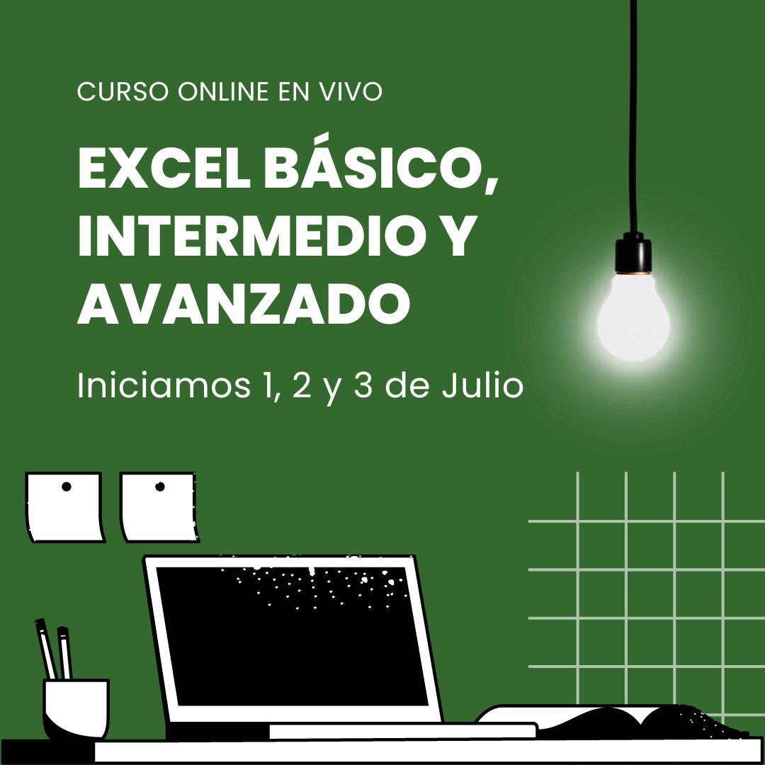 capacitacionALT's tweet photo. 👊Es el Momento de Mejorar tus Oportunidades Laborales, Aprende Excel Ahora !
➡️Curso Excel Básico, Intermedio y Avanzado 📊
Formato Online en Vivo, Interactúa con el Instructor en Tiempo Real
Desde Básico hasta Avanzado.
Más de 300 Generaciones nos Respaldan
Contáctanos Ahora https://t.co/v1bNqZ1E7C