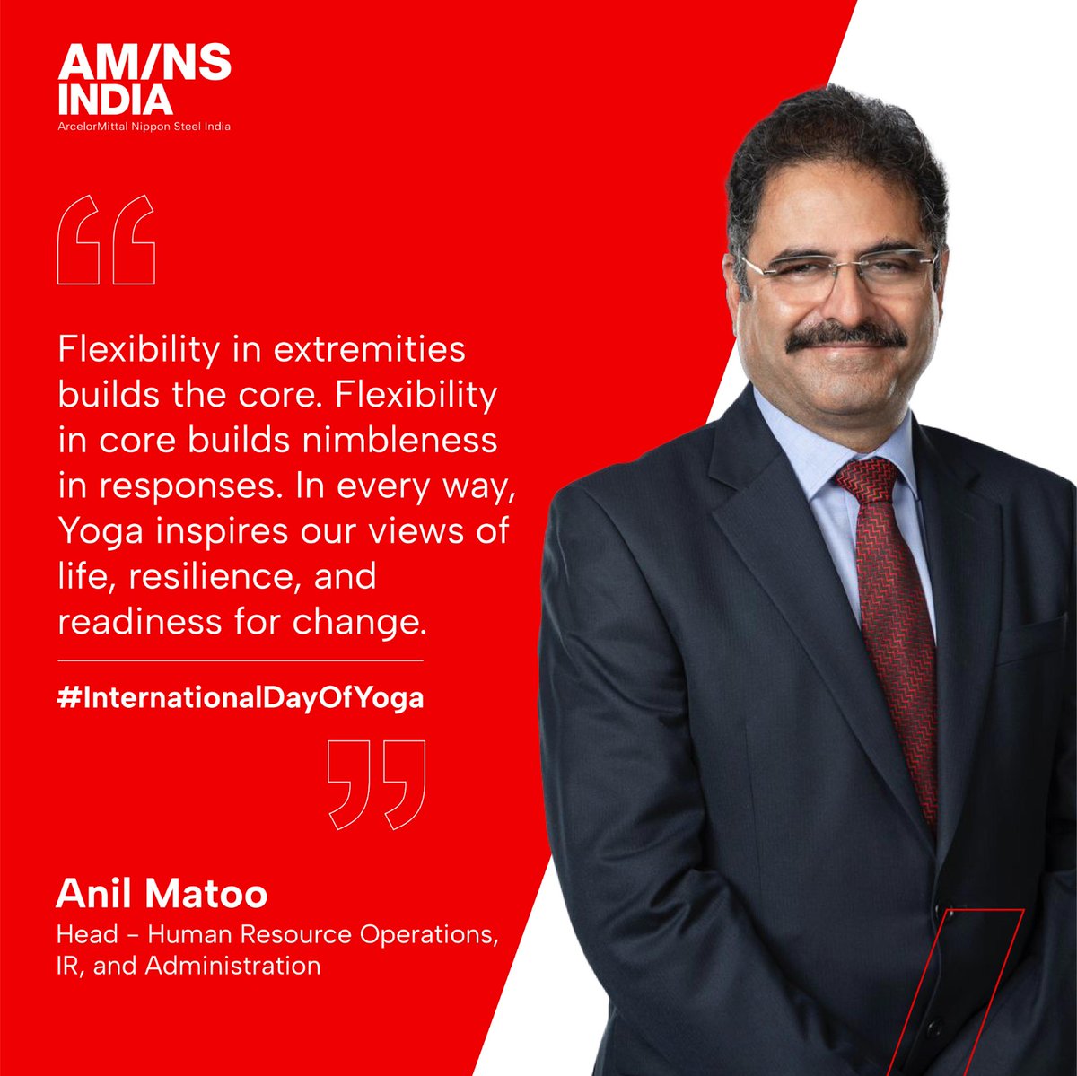 On this #InternationalYogaDay, let's embrace the spirit of pushing our limits, challenging boundaries, & creating new opportunities by stretching beyond what was once thought possible. By cultivating flexibility in both our minds and bodies, we pave the way for #BrighterFutures.