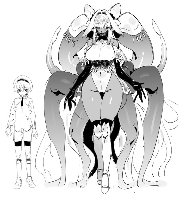 これは初期ラフ時点の体格差見本 うお…♡ 