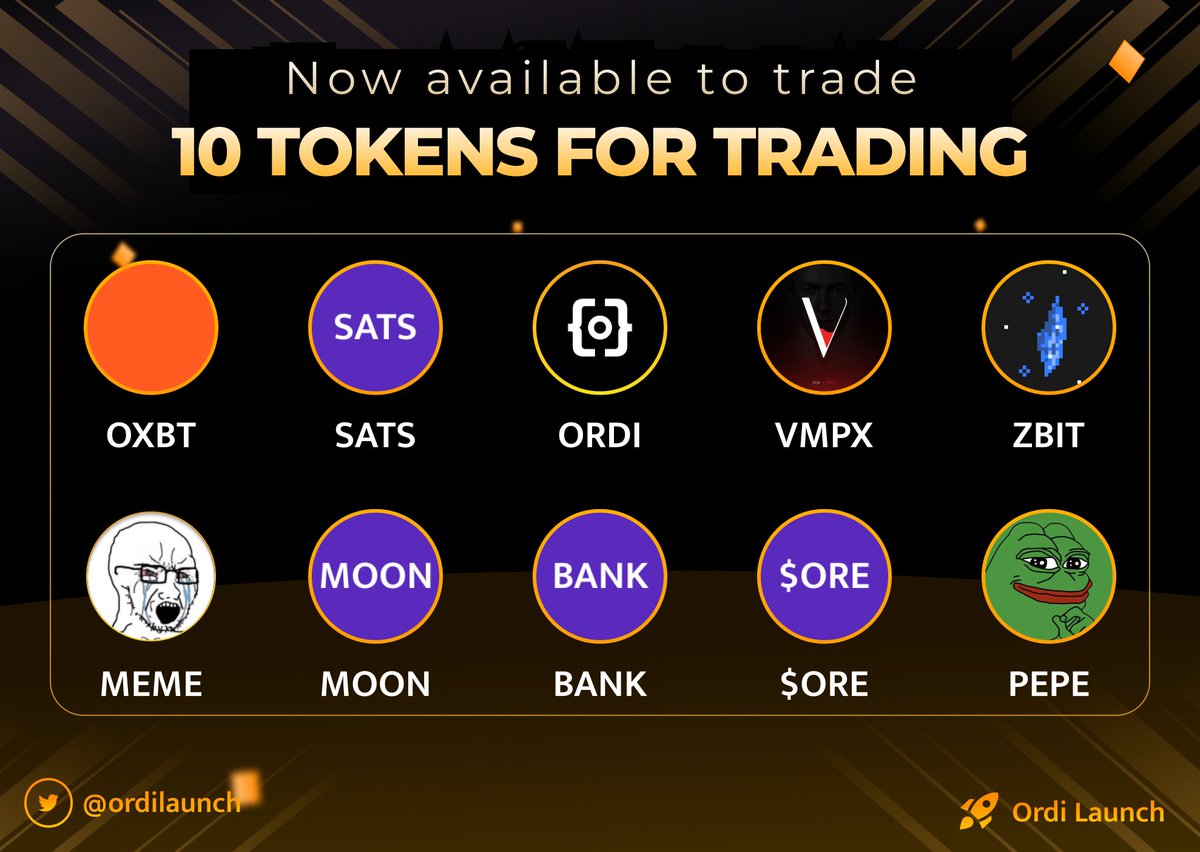 🚀 Breaking News for Ordi Launchers! 🚀

You can now start trading on ordilaunch.io! 🎉 Gear up and explore the trading universe! 🌌

For the intrepid explorers looking to add to the Liquidity Pool, hold tight! 🚧 More information is on its way to guide you through the