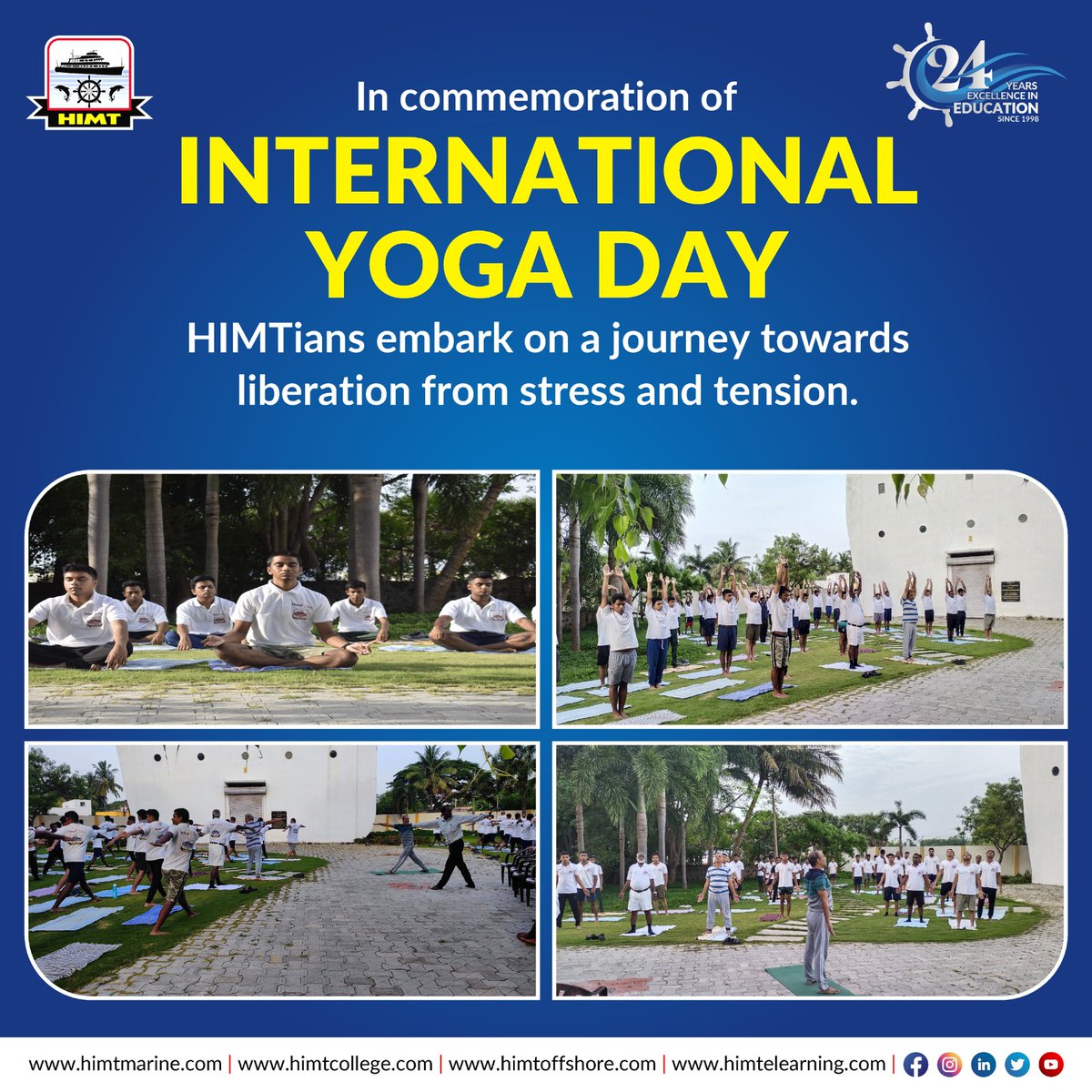 YOGA - AN ANCIENT PRACTICE THAT FOSTERS BALANCE, VITALITY, AND INNER PEACE. 
Our students passionately participate in yoga sessions, showcasing diverse asanas to emphasize the importance of yoga in enhancing well-being. 
.
.
#InternationalYogaDay #YogaCelebration #YogaSessions