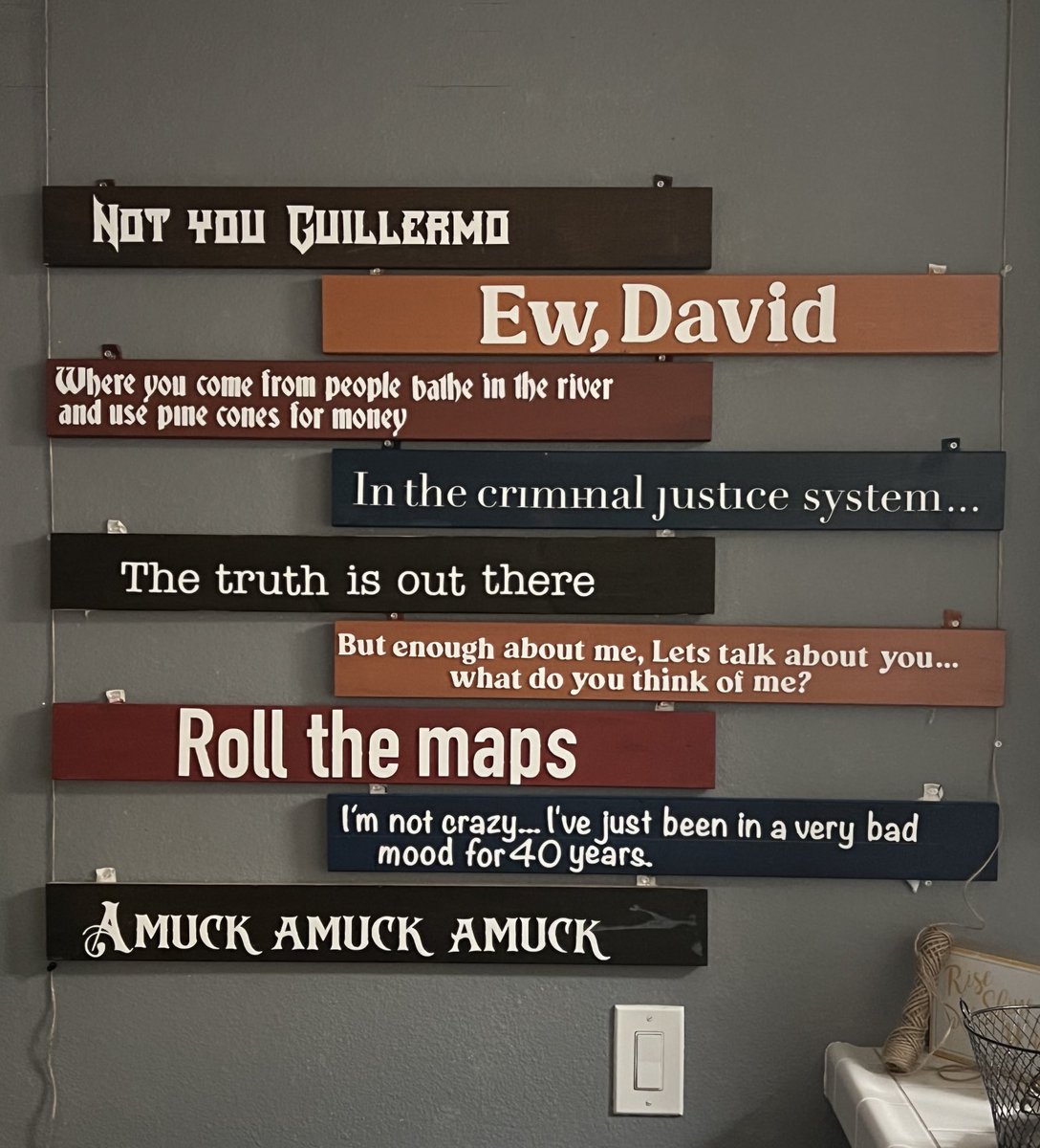 RebeccaLWelch's tweet image. My quote wall is finally coming together… it only took 3 years.
#Custom3DPrinting #WWDITS #schittscreek #OUAT #SVU #xfiles #beaches #twister #SteelMagnolias #hocuspocus