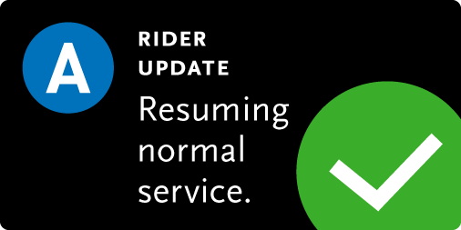 A LINE UPDATE: Trains resume normal service