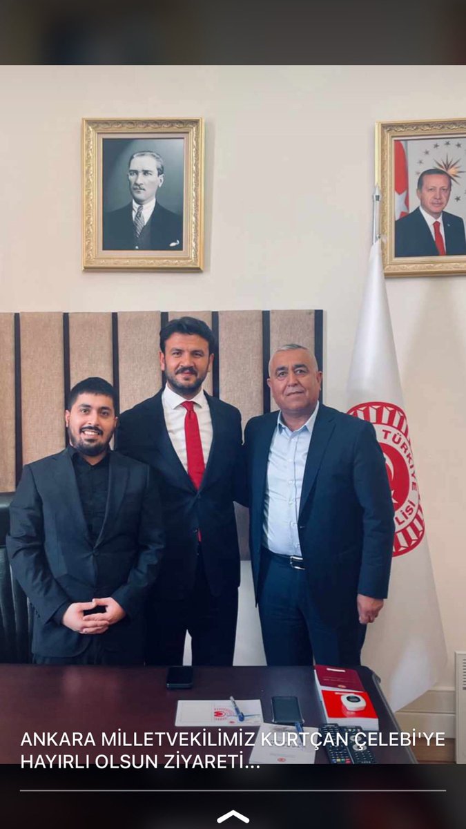 Ankara Milletvekili, TBMM Başkanlık Divanı Katip Üyesi Kurtcan Çelebi ağabeyimizi ziyaret ettim. Hayırlı uğurlu olsun.<a href="/kurtcancelebi/">Kurtcan Çelebi</a>