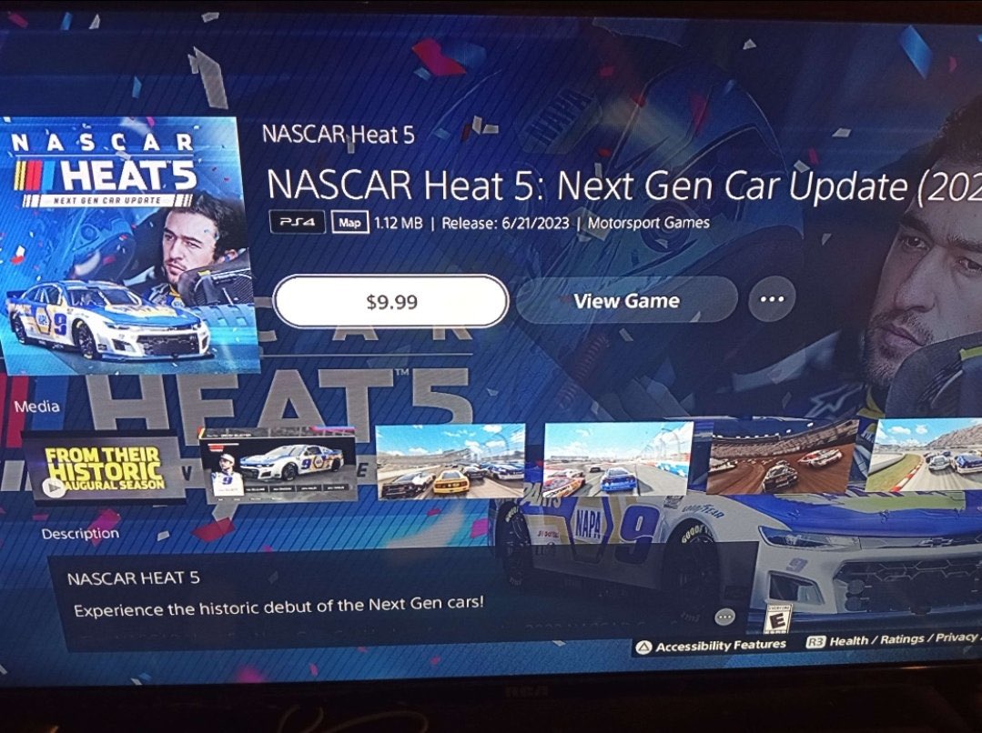 Brought to my attention from @nascar23smyt. The Heat 5 DLC is listed for $9.99 on the PlayStation store.