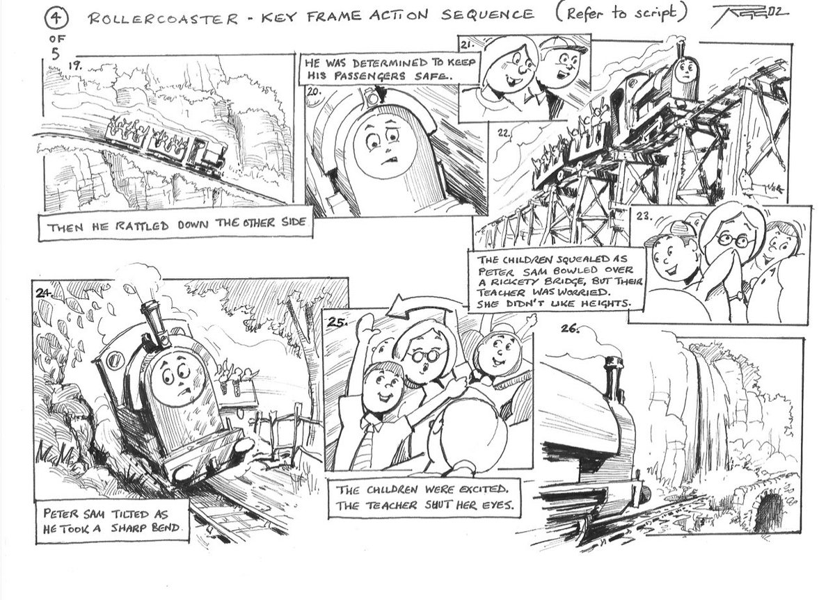 I finally read the original storyboards for Rheneas & the Roller Coaster👇

And wow… I WISH we got to see what the original would’ve been like