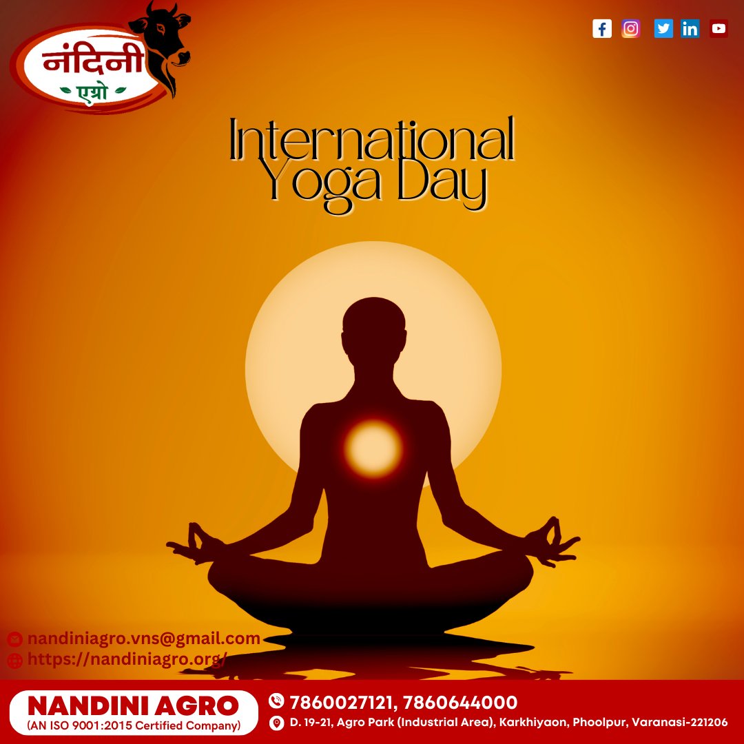 On this International Yoga Day, may you find your balance, strength, and flexibility both on and off the mat. Wishing you a transformative and joyful yoga journey !

#InternationalYogaDay #yoga #yogainspiration #milkbooster
#animal #chokar #nandiniagro