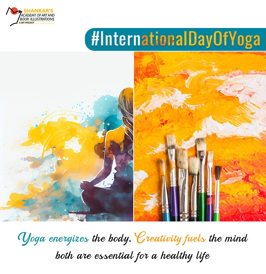 Join us at Shankar’s Academy of Art and Books Illustration as we embrace the art of yoga and its profound impact on our creative journey. Happy #InternationalYogaDay! 🌟🙏 

#YogaAndArt #ArtisticBalance #CreativityUnleashed #artwork #drawing #painting #artlover