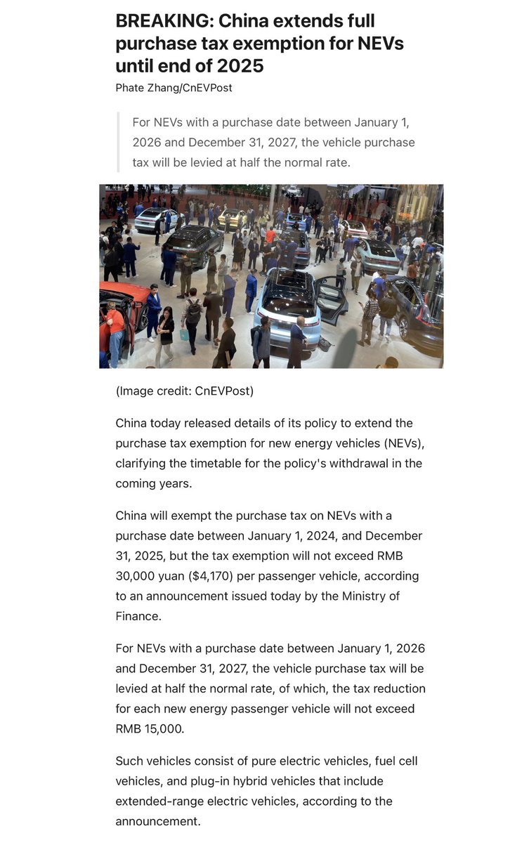 Berlinergy on Twitter "News China 🇨🇳 extends full purchase tax