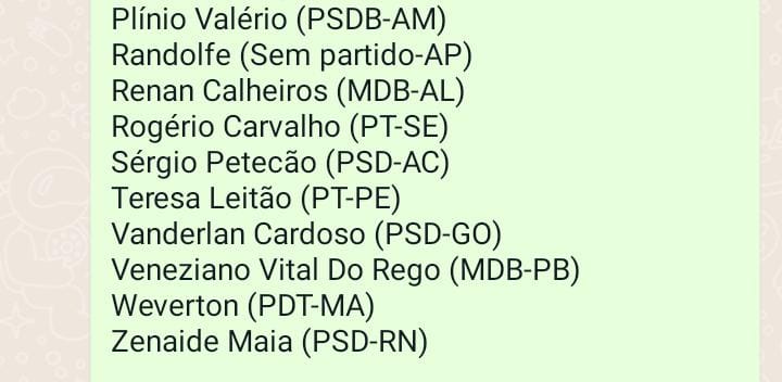 🇧🇷Regina #BrasilConsciente (@regina_goiana) on Twitter photo Segundo o <a href="/OGloboPolitica/">O Globo Política</a>, Zanin já tem apoio da maioria do Senado para aprovação no STF.
Lista revelada como cada parlamentar deve votar: 🧵⬇️
Voto SIM - 41 SENADORES Segundo o <a href="/OGloboPolitica/">O Globo Política</a>, Zanin já tem apoio da maioria do Senado para aprovação no STF.
Lista revelada como cada parlamentar deve votar: 🧵⬇️
Voto SIM - 41 SENADORES