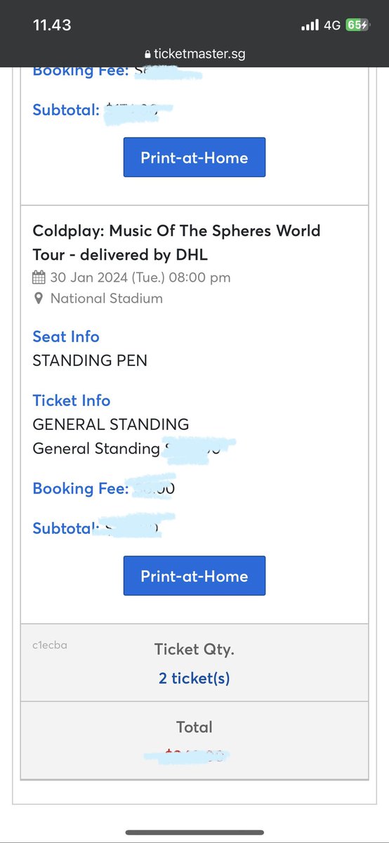 fajkur's tweet photo. WTS Coldplay Singapore, 30 Jan 2024, 2 tiket General Standing. DM for price. Siapa cepat dia dapat https://t.co/EygDDm4IYs