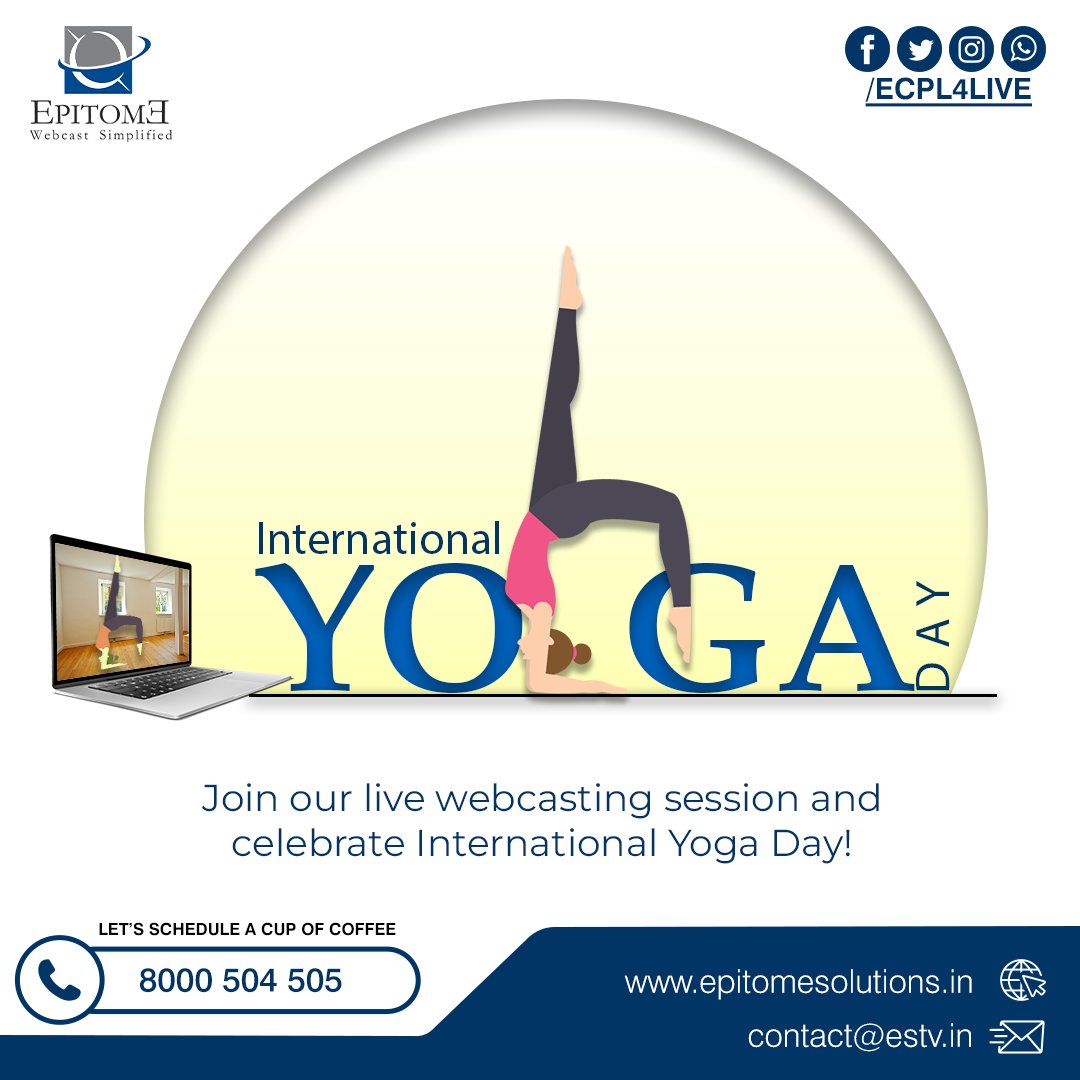 Yoga is the rhythm of the body, the melody of the mind, the harmony of the soul, and the symphony of life. Happy International Day of Yoga.

#EpitomeWebinars #Webinar #live #Webcast #Event #ExpertInsights #SuccessTips #ProfessionalDevelopment #PersonalGrowth #Epitomesolutions