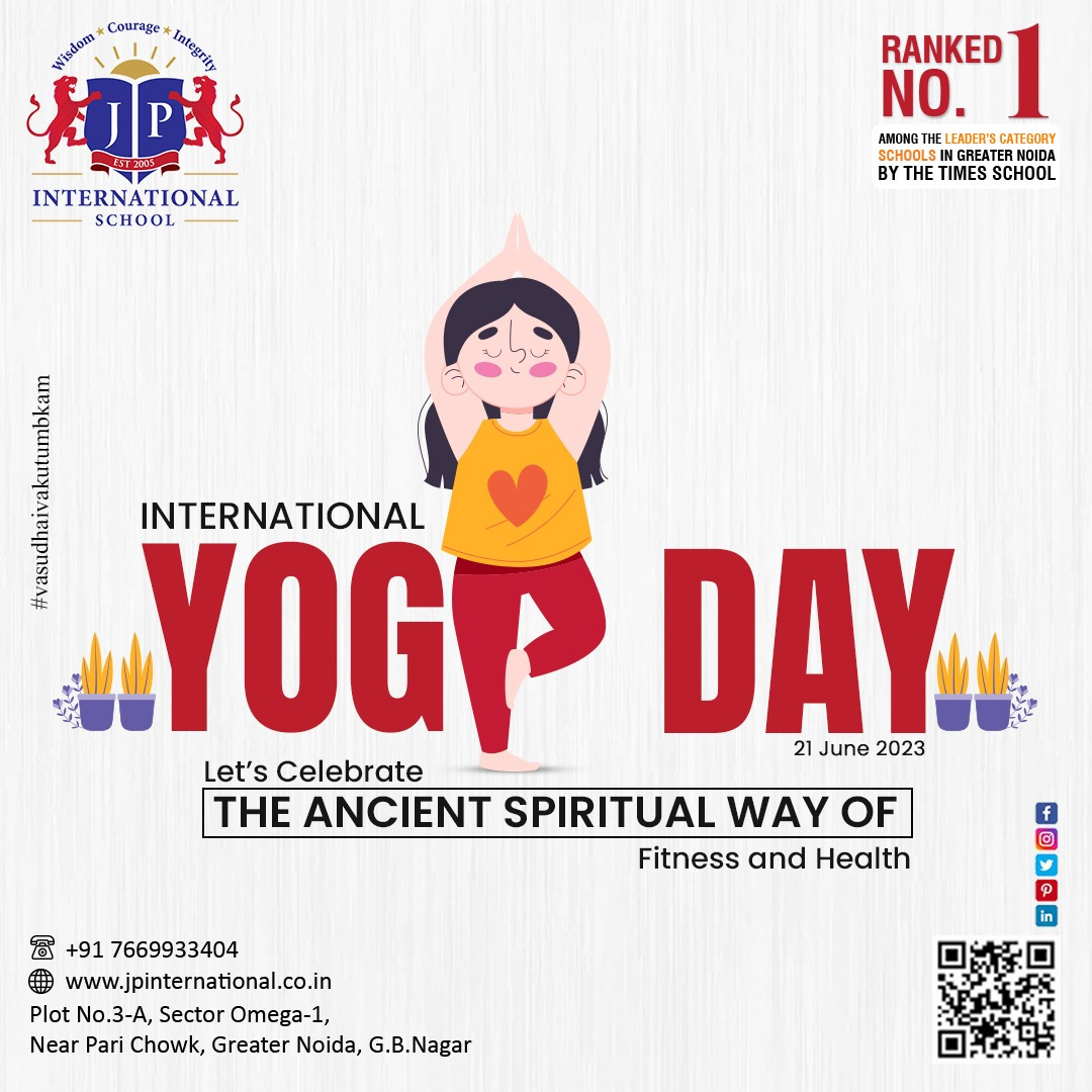 SparshIntlSchl's tweet photo. Let’s celebrate the spirit of #InternationalYogaDay by becoming more flexible, disciplined, energetic, and expressive and imbibing Yoga in our routine.
#अंतर्राष्ट्रीय_योग_दिवस  #YogaDay #InternationalYogaDay2023

#BestSchool #CBSESchool 
#jpis 
https://t.co/nz3qHPo5vK https://t.co/DURDYXyKau