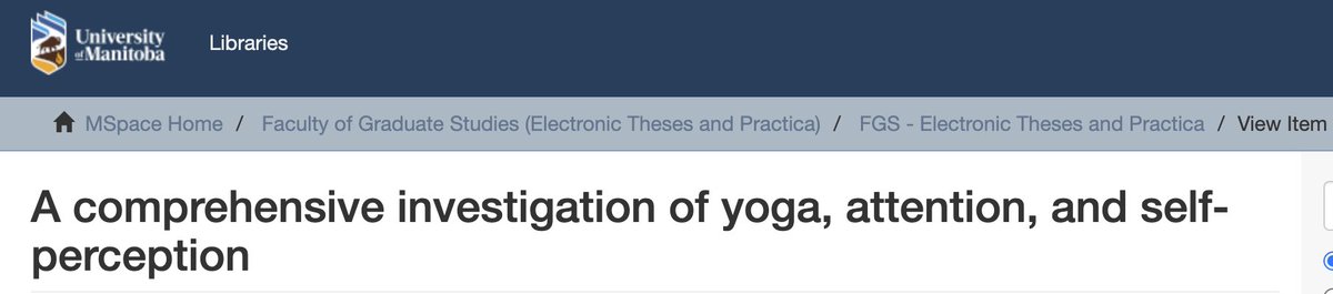 This cross sectional study investigated self reported health measures in long-term, intermittent, and non-practitioners of #yoga 

#InternationalDayOfYoga

hdl.handle.net/1993/37074