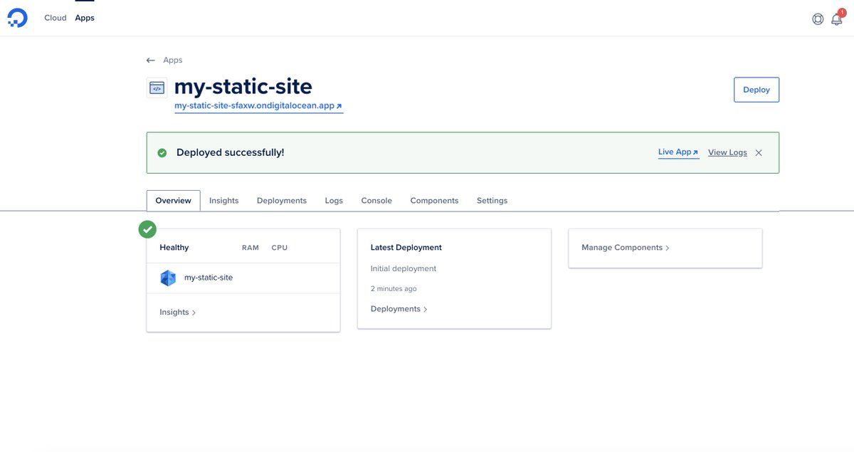 vampireinfinite's tweet image. How To Deploy a Static Website to the Cloud with DigitalOcean App Platform

#website #webportal #deployment #howto #tipsandtricks #rapidhacek #technical #royalrapidhacek #technology #platform #online #hosting #hostingsolution #DigitalOcean