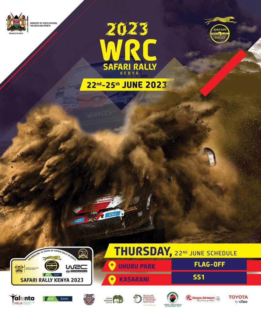 @AmDanielMaithya @wrcsafarirally @Agollah21 @Bonnyhulk3 @CPAMbiti @Koigibob @its_vus1 @ZamuhAdan @zeromids_ @Trendingken @evelynmuoki_ The excitement is building up as the drivers prepare for their first race through the Kenyan wilderness. May the best driver win! 
Safari Rally Kenya 
#TwendeWRCRallyKesho