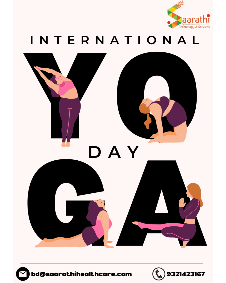saarathihealth's tweet photo. This International Yoga Day, immerse yourself in the world of yoga, which harmonizes, balances, and strengthens the mind, body, and soul.

One who does sun salutations daily gains longevity, wisdom, strength, virility, and lustre.
#InternationalYogaDay #meditation #healthcare https://t.co/10koRUMCAY
