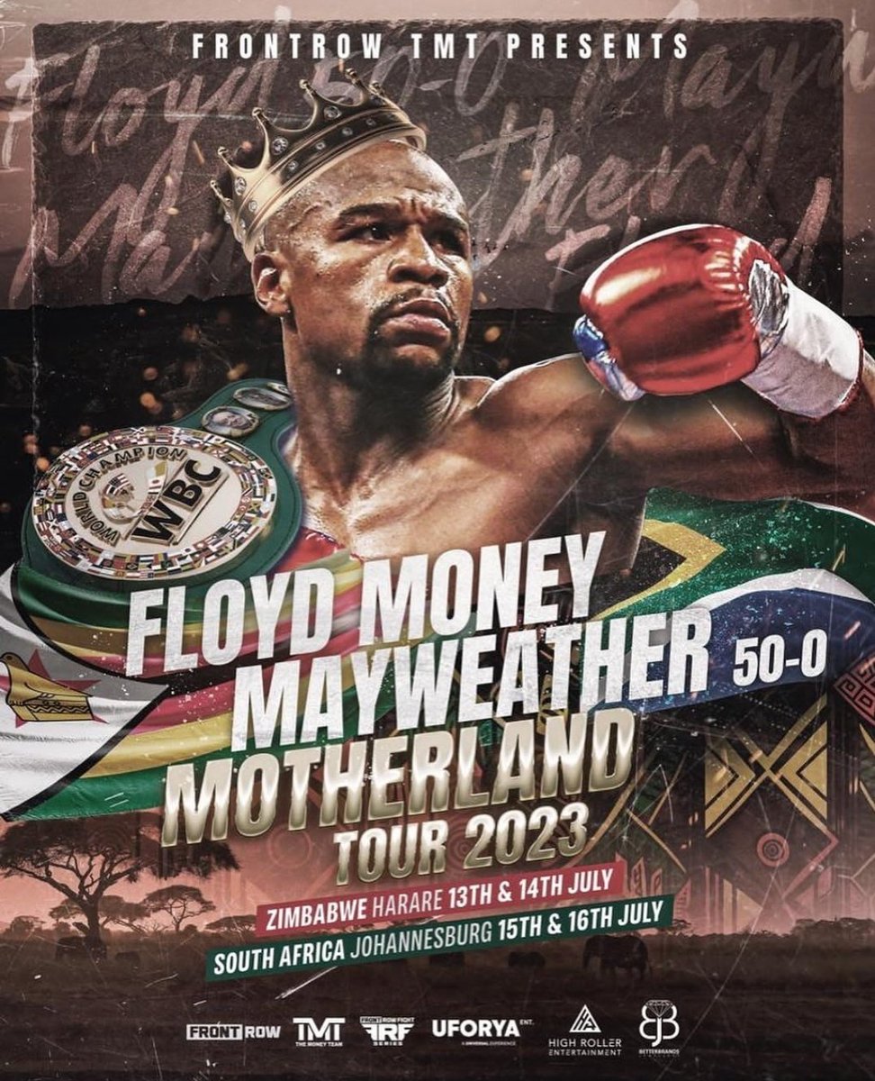 Floyd Mayweather coming to Zimbabwe is a good thing right.

A good look for our tourism department yes. However, this has varakashi written all over it. 

This is one of their oldest tricks in the book to divert your attention from the issues at hand.

#votewisely