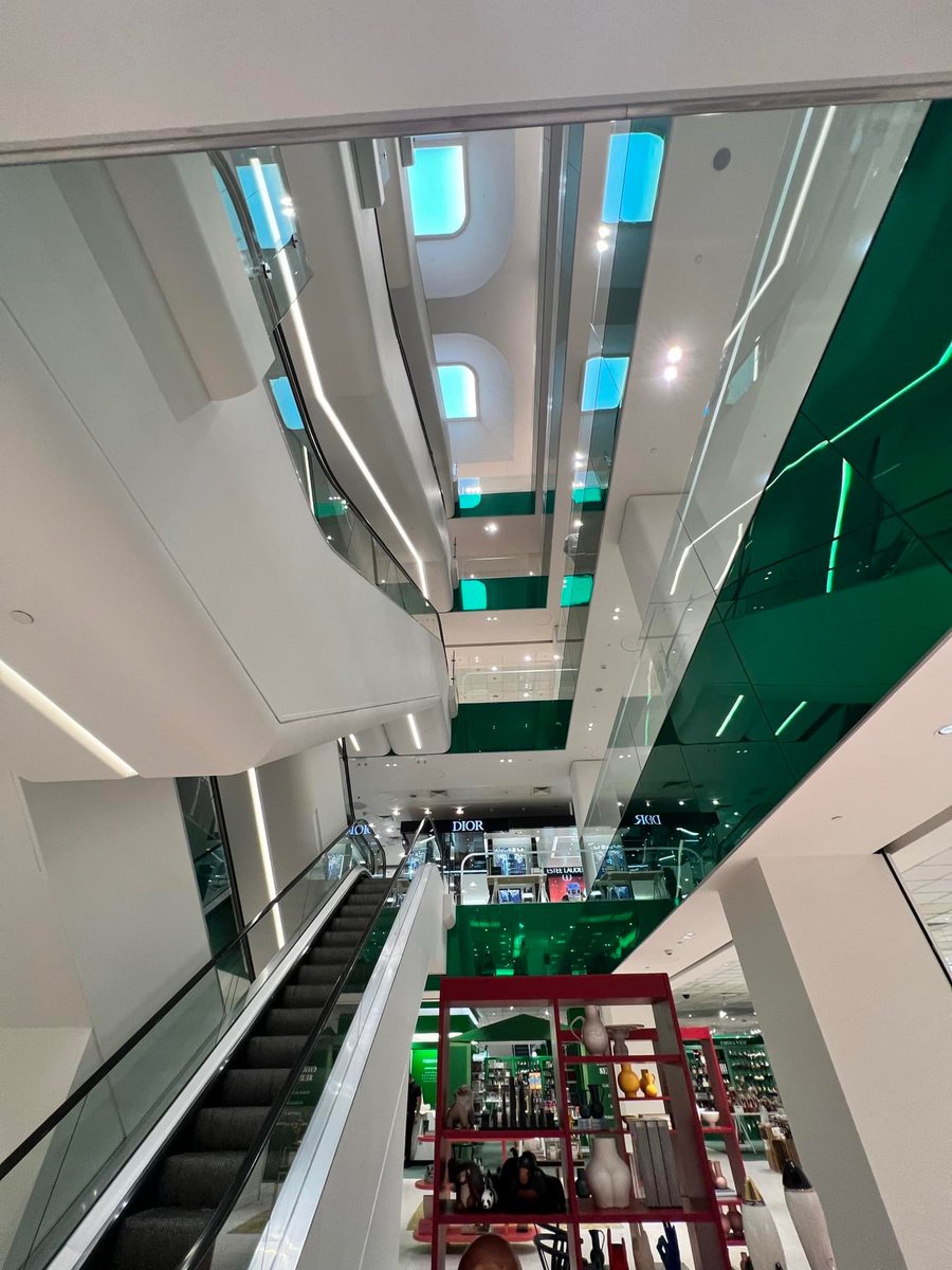Very pleased to have worked with ISG within Fenwicks in Newcastle, introducing a new 'atrium' with structural glass balustrades &amp; spandrel panels. Many thanks to all involved &amp; the close working relationships that developed throughout the process. #dunwoodieswiftarchitects