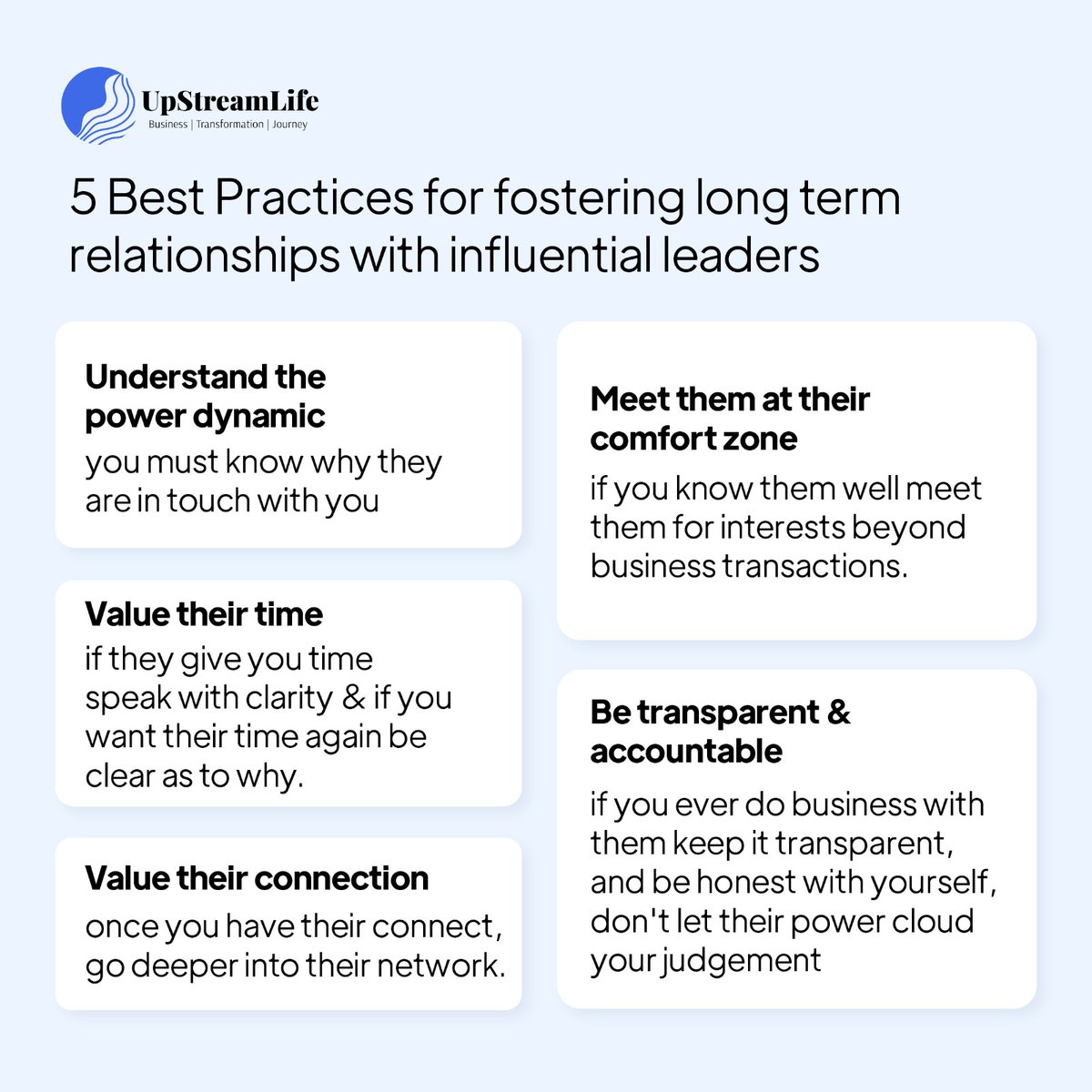 UpstreamLife23's tweet photo. Craving impactful connections with influential leaders? Explore these 5 essential practices mentioned above and propel your success through meaningful partnerships.
๐ Follow @UpstreamLife23
#storytellingtips #inspiration #leaders #power #partnerships #power #theupstreamlife https://t.co/Pybi4ufUPX
