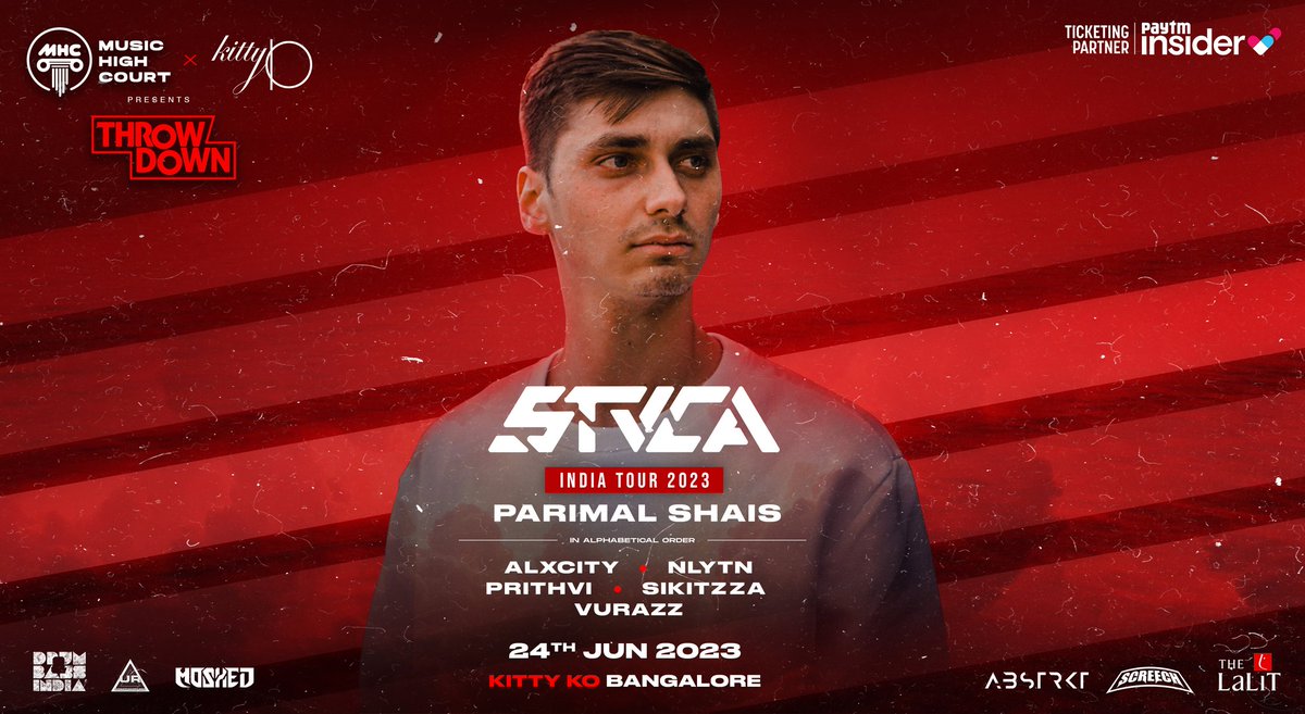 THROWDOWN - Ch. 7 by <a href="/MusicHighCourt/">Music High Court (MHC)</a> feat. <a href="/stucamusic/">∵STUCA∴</a> in India.

STUCA is set to perform in Bangalore alongside PARIMAL SHAIS (<a href="/ParimalShais/">Parimal Shais</a>), and more at <a href="/KittyKoIndia/">Kitty Ko</a> on Friday, 24th.

Tix - mhc.tourlink.to/stuca-screech
See you there, Bassheads!

#bassmusic #Dubstep