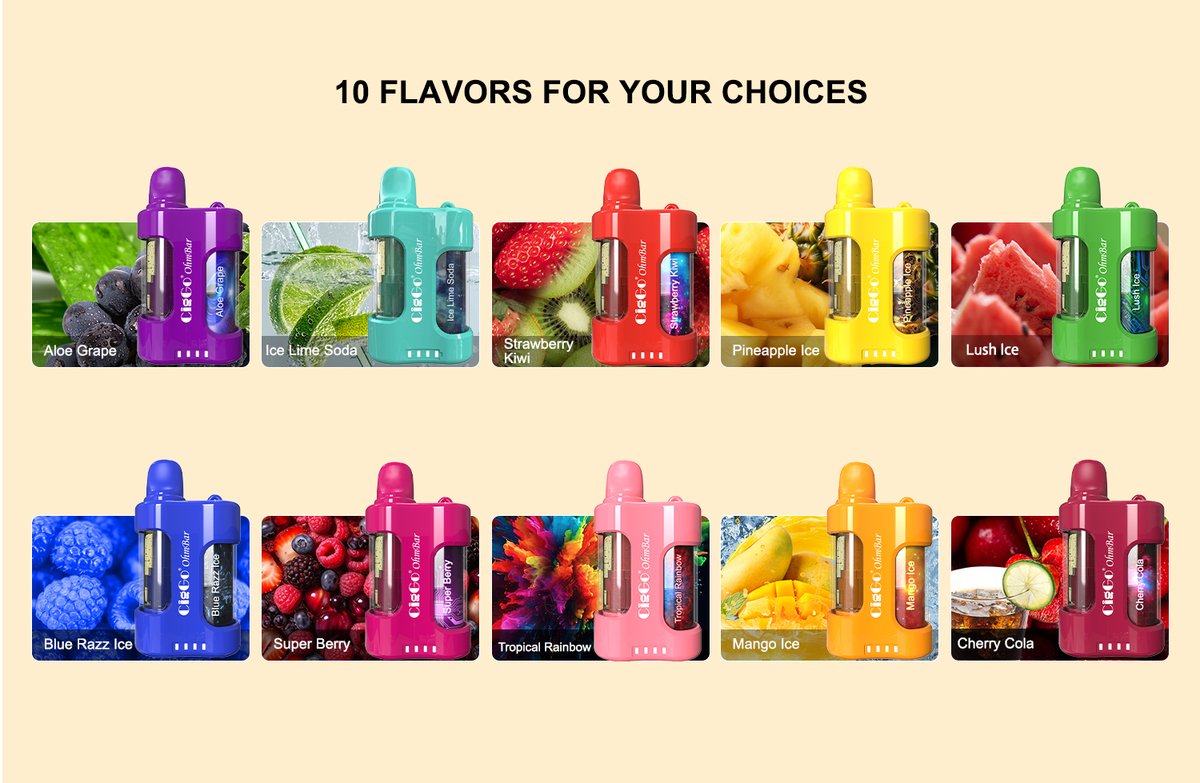 10 Flavors avaiable for your options- CigGo OhmBar #vapedubai #vapeegypt #vapeuae #riyadhvape #vapevietnam #vapeindonesia #vapePhilippines #VapeMalaysia #vaperussia #vape #vapeuk #vapeeu #vapede #vapefr #vapeit