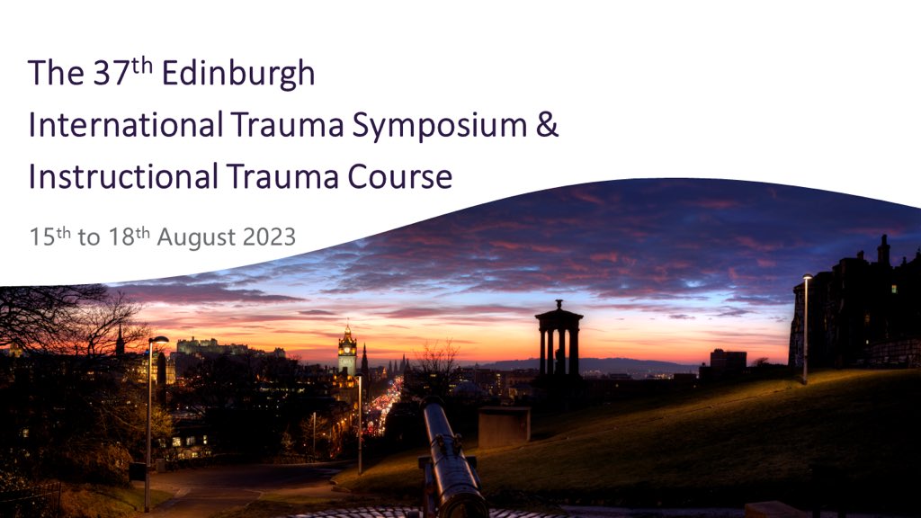 Book your place at the Edinburgh International Trauma Symposium now…

🗓️ 16th - 18th August 2023 
👩‍🏫 Aimed at established surgeons, covering recent developments &amp; controversies 

Book here👇
trauma.co.uk/product-catego…