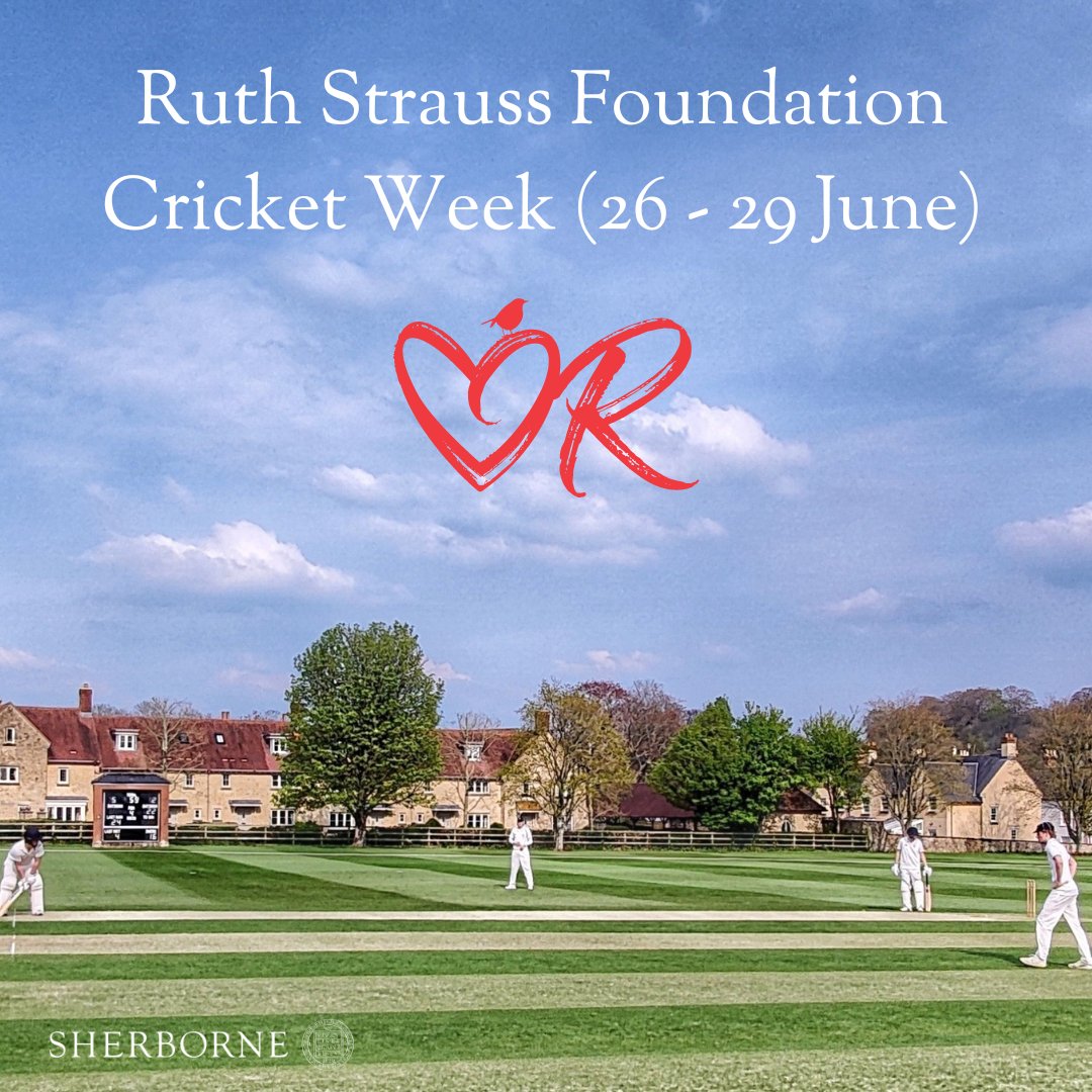 Our Ruth Strauss Foundation Cricket Week starts next Monday in aid of the @RuthStraussFdn. The Foundation has raised huge amounts of money to fund research into non-smoking cancers and to support bereaved families.
sherborne.org/news-and-event…
@sherbornesport @SherborneCrick