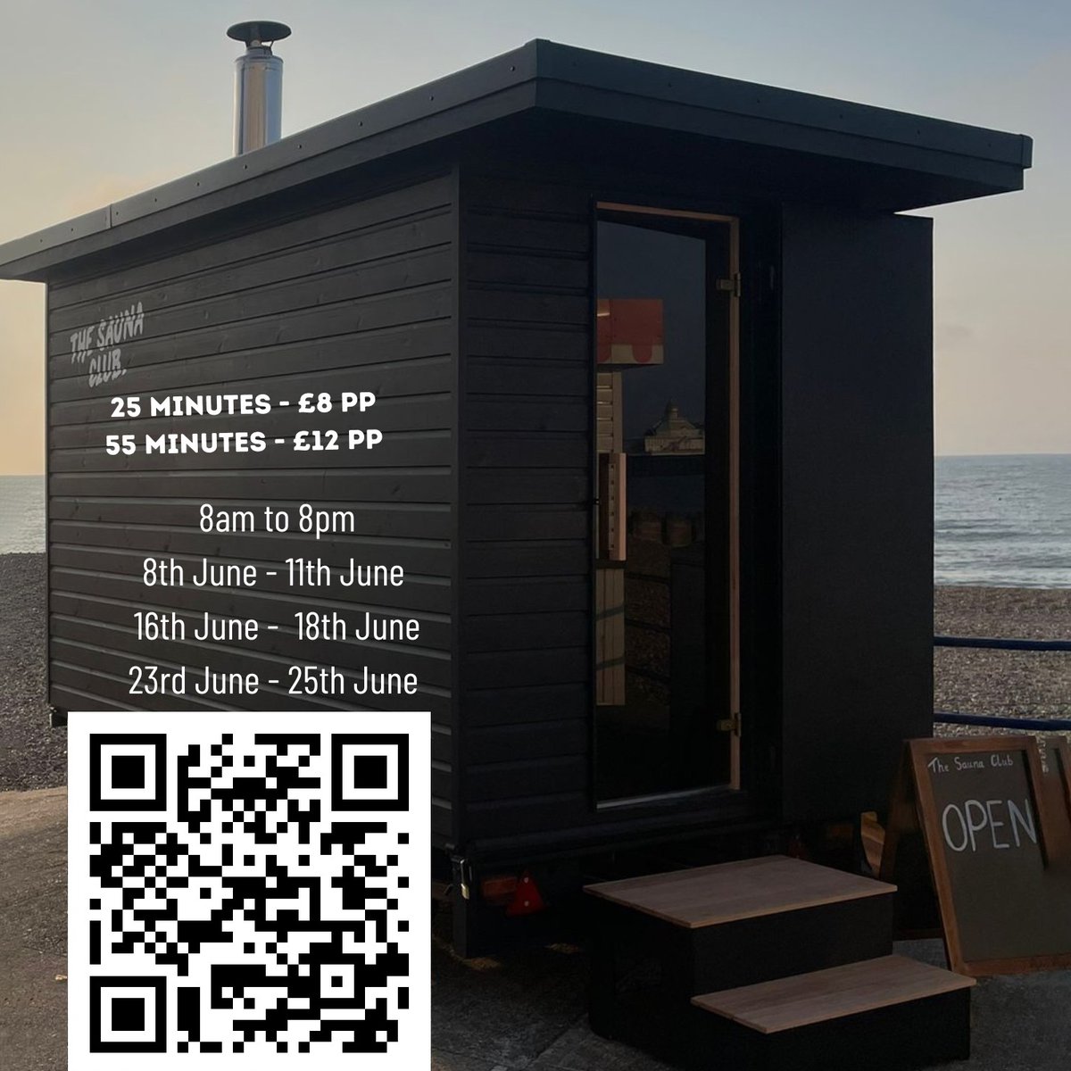 This is your last weekend to visit our friends The Sauna Club in Eastbourne, opposite the Port Hotel on the seafront. Sweat away your troubles with their wood-fired sauna, then cool off in the plunge pool or take dip in the sea. Book now at zurl.co/lP6g