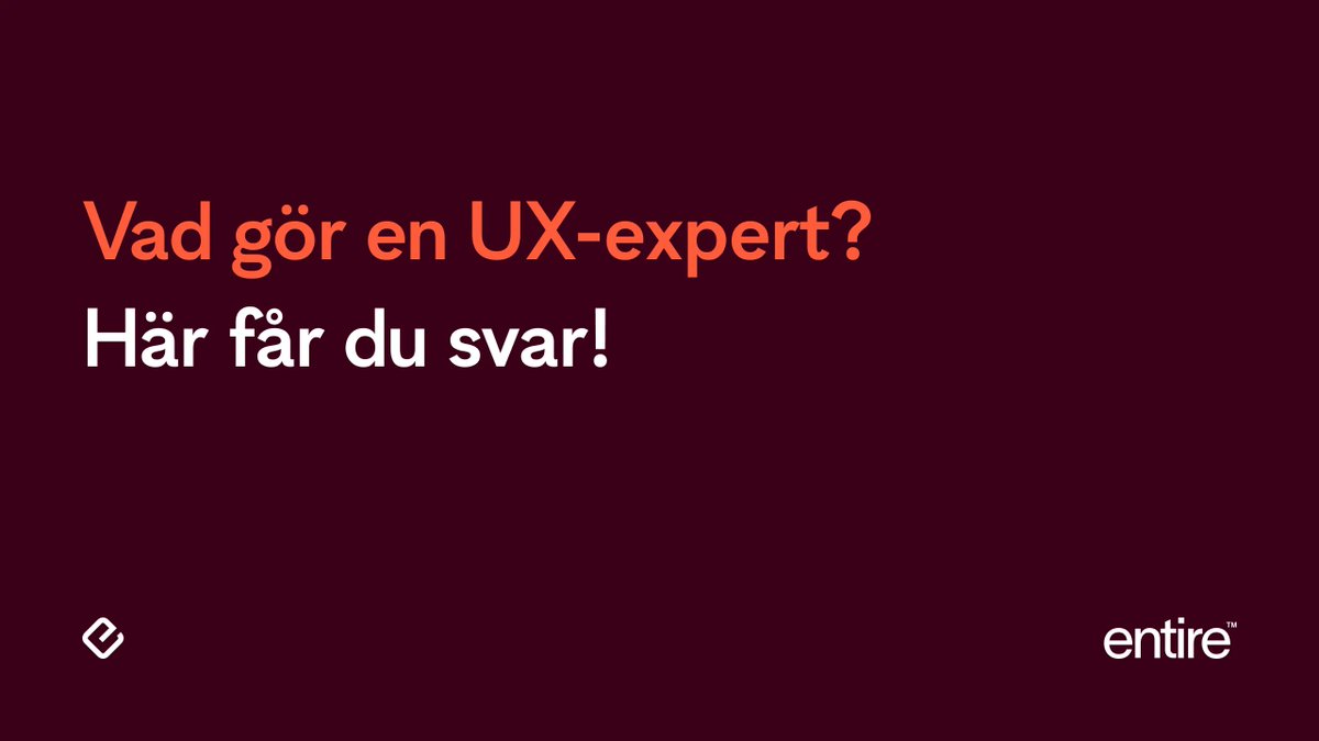 entire_se's tweet photo. Vad gör en UX-expert?
Behov av UX-expertis, nyfiken på hur en jobbar eller veta vad som krävs för att bli en? 
Läs mer här ⬇️  och få svar på dina frågor!
https://t.co/nHWPSslSqh
#UX #UXexpert https://t.co/SdMombkNWq