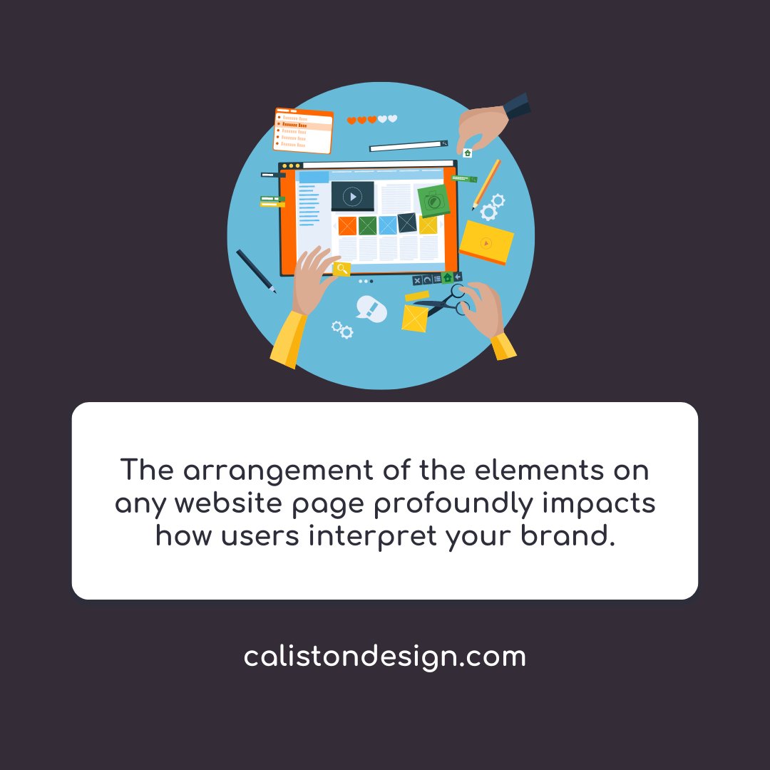 CalistonDesign's tweet photo. The arrangement of the elements on any website page profoundly impacts how users interpret your brand. Please take a look at our blog discussing the visual hierarchy in graphic design and how to make each element work to complement the information. 

🌎https://t.co/m2P6i2XXrR https://t.co/NhdUj4tfip