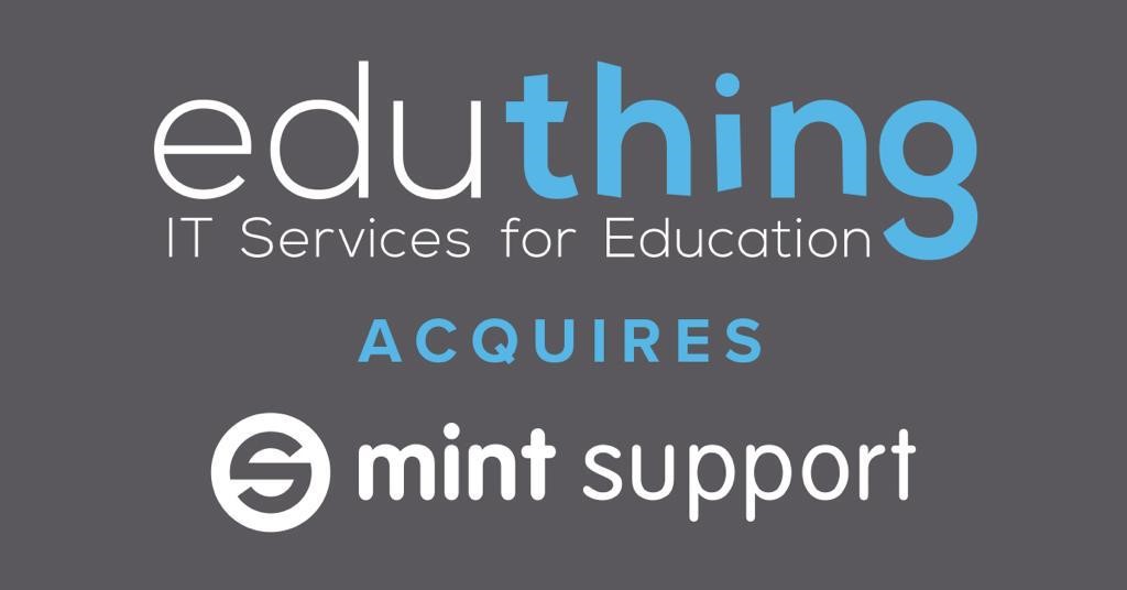 eduthing (@eduthingltd) on Twitter photo It is with great excitement that we can finally announce that eduthing ltd, has acquired <a href="/MintSupportLTD/">Mint Support Ltd</a> Ltd in Yorkshire!
In excess of 225 schools & multi academy trusts now receive a full managed IT service through the acquisition.
To say we're excited is an understatement! It is with great excitement that we can finally announce that eduthing ltd, has acquired <a href="/MintSupportLTD/">Mint Support Ltd</a> Ltd in Yorkshire!
In excess of 225 schools & multi academy trusts now receive a full managed IT service through the acquisition.
To say we're excited is an understatement!