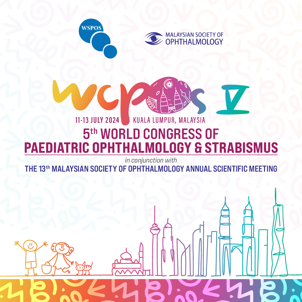 WSPOS's tweet photo. #WSPOS is delighted to announce that the next World Congress - WCPOS V - will be held in Kuala Lumpur from 11 - 13 July 2024!

WCPOS V will take place in conjunction with the Malaysian Society of Ophthalmology.

More details will follow soon, but please save the dates for now! https://t.co/4qgwv1K8aF