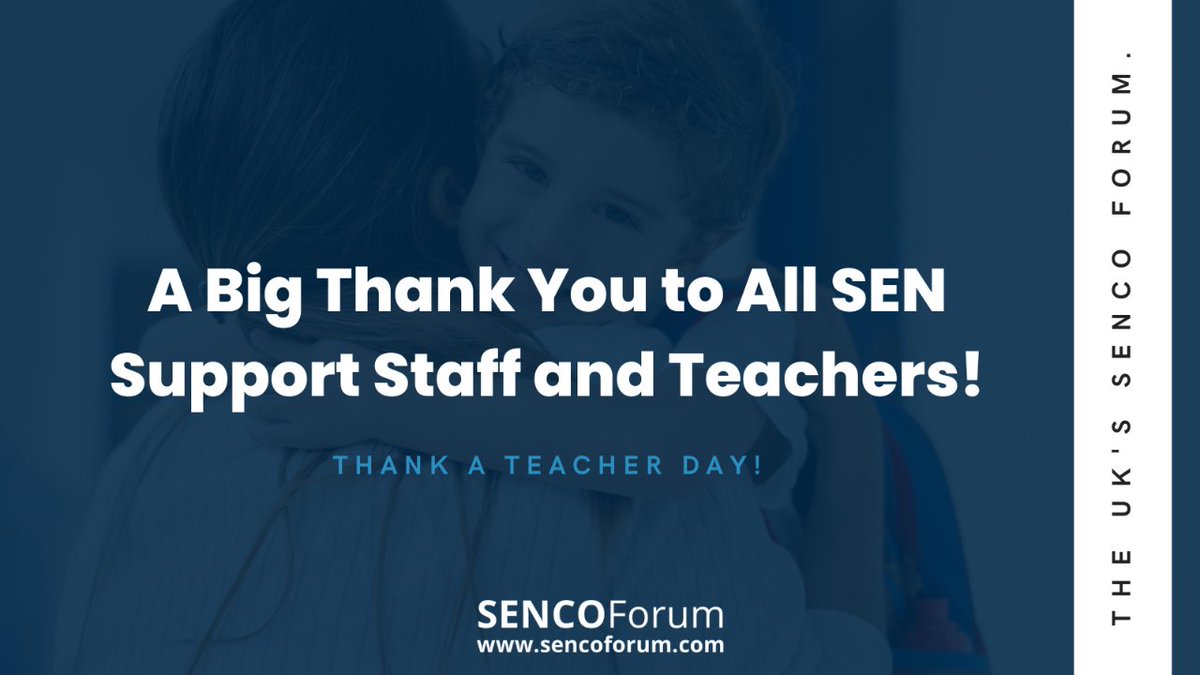 It’s National Thank a Teacher Day! ⭐️

A big shoutout to all the incredible SEN teachers, practitioners, and TAs who make a difference in the lives of students with special needs!Thank you for creating inclusive environments and providing invaluable support!

#ThankaTeacherDay