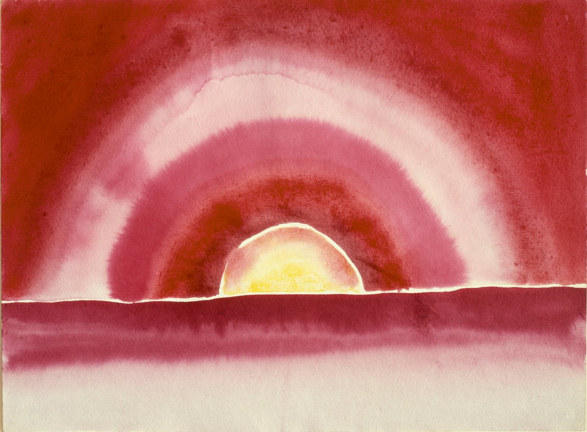 ☀️ Good morning! 

The sun is up on the longest day of the year in the northern hemisphere. Happy first day of summer! 

—
Georgia O’Keeffe. “Sunrise.” 1916. The Ebsworth Family Collection. © 2023 Georgia O'Keeffe Museum / Artists Rights Society (ARS), New York