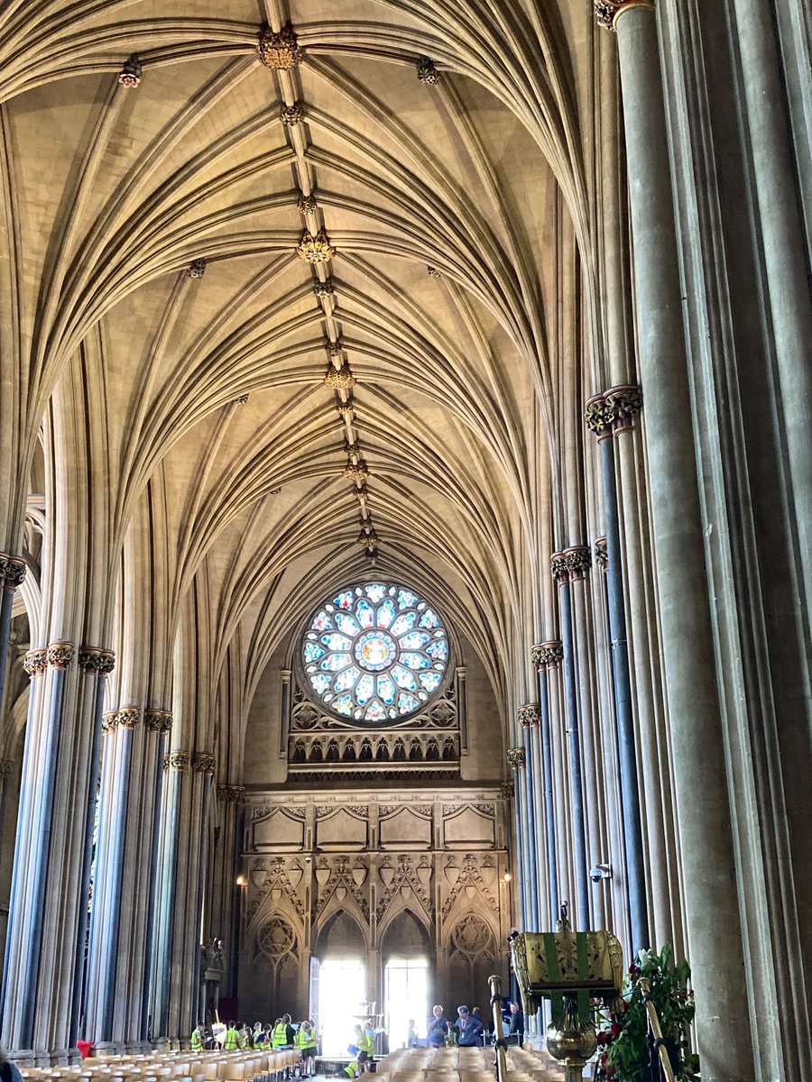 bps_y6's tweet photo. Awe and wonder at its greatest this morning at Bristol Cathedral. The children have just sung one of their show songs-a beautiful moment!  
#BristolCathedral #makingmemories #year6residential #ltfot https://t.co/K2ppNBFDai