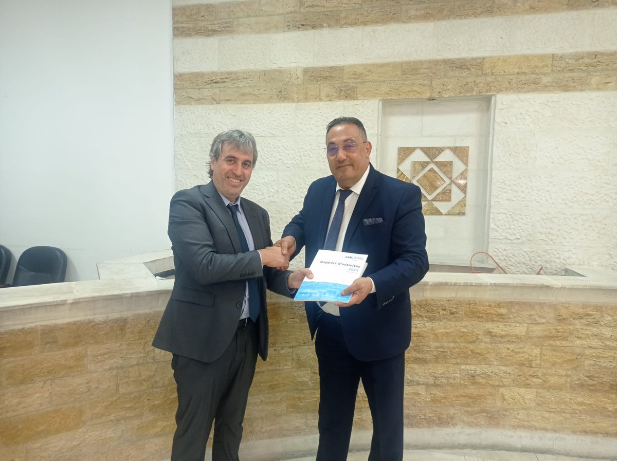 MedCities's tweet photo. 🤝🏾The Secretary-General from #MedCities, Mr. Canals met the Secretary-General from @communesousse with whom he talked about the #LaserMed project results in the city, focusing on the craft creation fair which served as the closing event of the project in the medina of #Sousse. https://t.co/YKbHV8nmVB