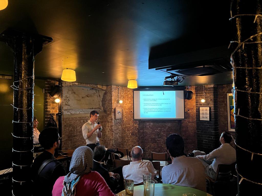 ioannadrami's tweet photo. Great talks &amp; a challenging debate on emergency surgery cover at the @ACPGBI London chapters meeting yesterday @EmmaVCarrington @jaffamaster123 @MrMachesney @m_rabie, Piero Nastro @RanaMadani @MikeFBath @Dukes_Club @TomGrove9 @OrestisArg https://t.co/OofmdoMZMg