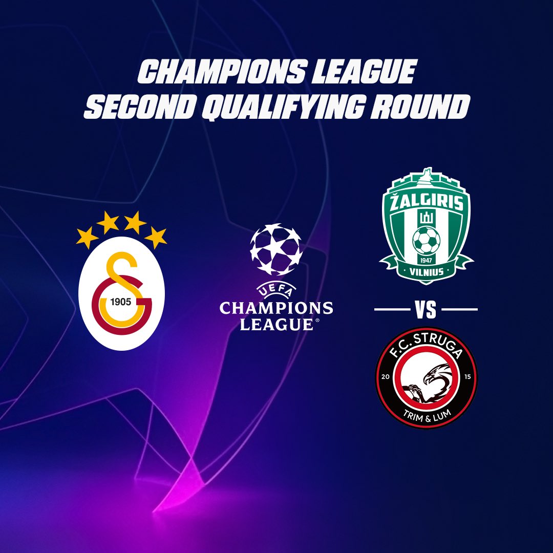 ℹ️ We are set to face the winner of FK Žalgiris Vilnius/FC Struga matchup in UEFA Champions League second qualifying round. 📆 First leg is to be played on 25-26 July and the return leg to be played on 1-2 August. #UCLdraw