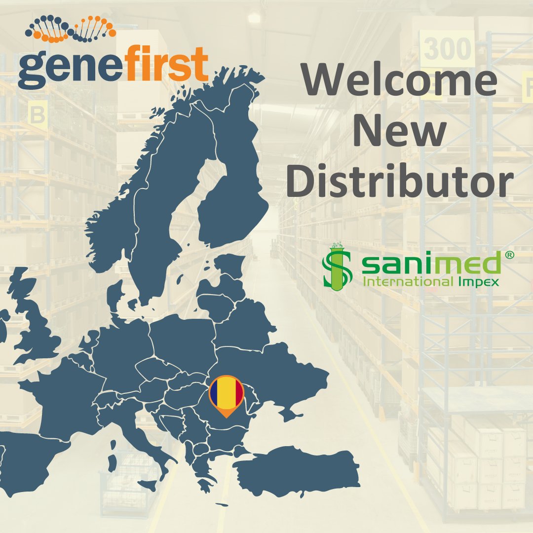 Welcome to S.C. SANIMED INTERNATIONAL IMPEX S.R.L.- our new distributor in Romania. We are excited to be working with you.

If you are interested in becoming a distributor, please contact us- sales@genefirst.com
#genefirst #distributors #cancerscreening @SanimedInternationalImpex
