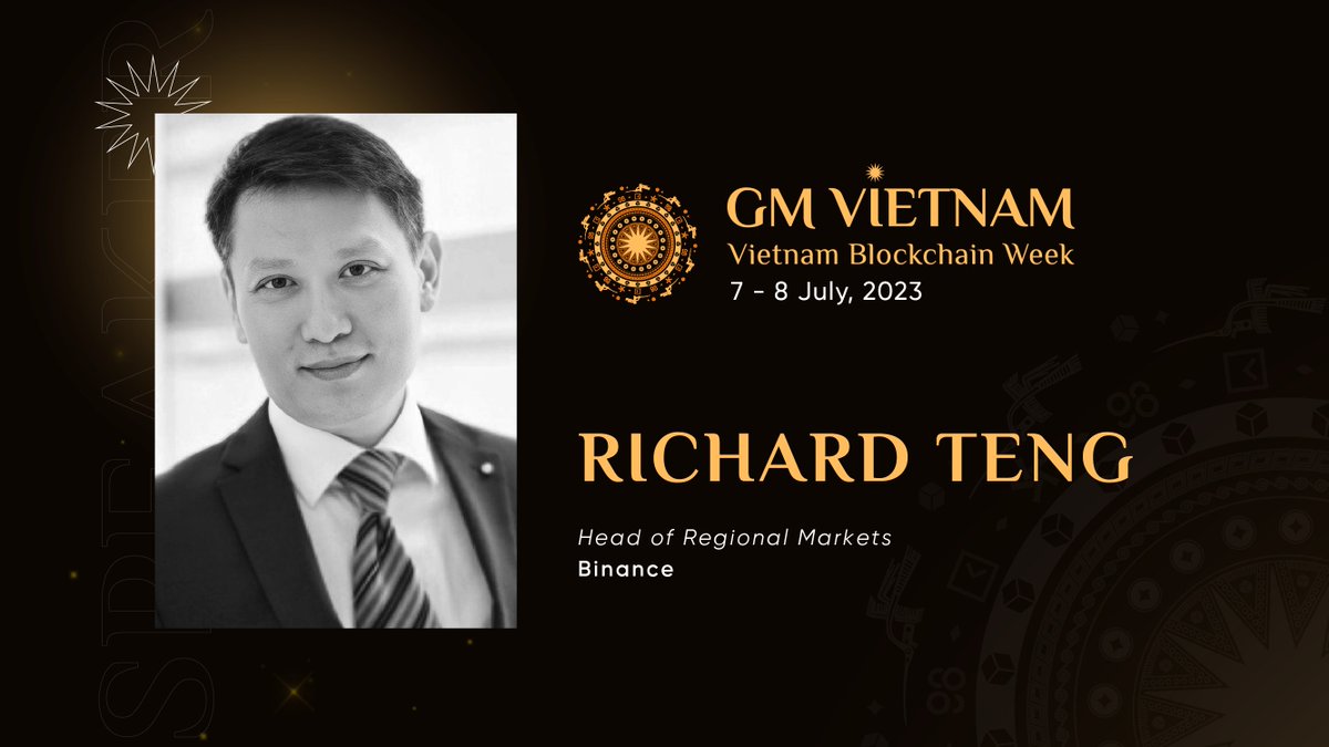 🎉 Join us in welcoming @_RichardTeng, a visionary force at @binance, to #GMVN2023!

With unrivaled expertise in finance and regulations, Richard leads the charge across all regional markets for #Binance .

Don't miss out on this. Reserve your seat today⤵️
app.moongate.id/events/gmvietn…