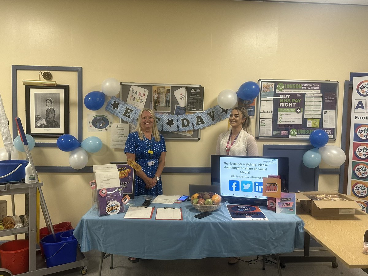 Thank you and recognition to all our estates and facilities management colleagues at FNCH site.  
Showcasing the great work they do to support our site.  Pop along and have a chat #HealthEFMDay #FNCH @UHDBTrust @UHDB_LRCH