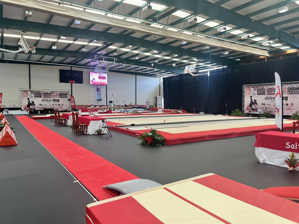 Todo preparado en #Lanzarote para dar comienzo al Campeonato Nacional Base GAF
⭐️¡Mucha suerte a todas las participantes! ⭐️

 #GAFNacionalBaseLanzarote23