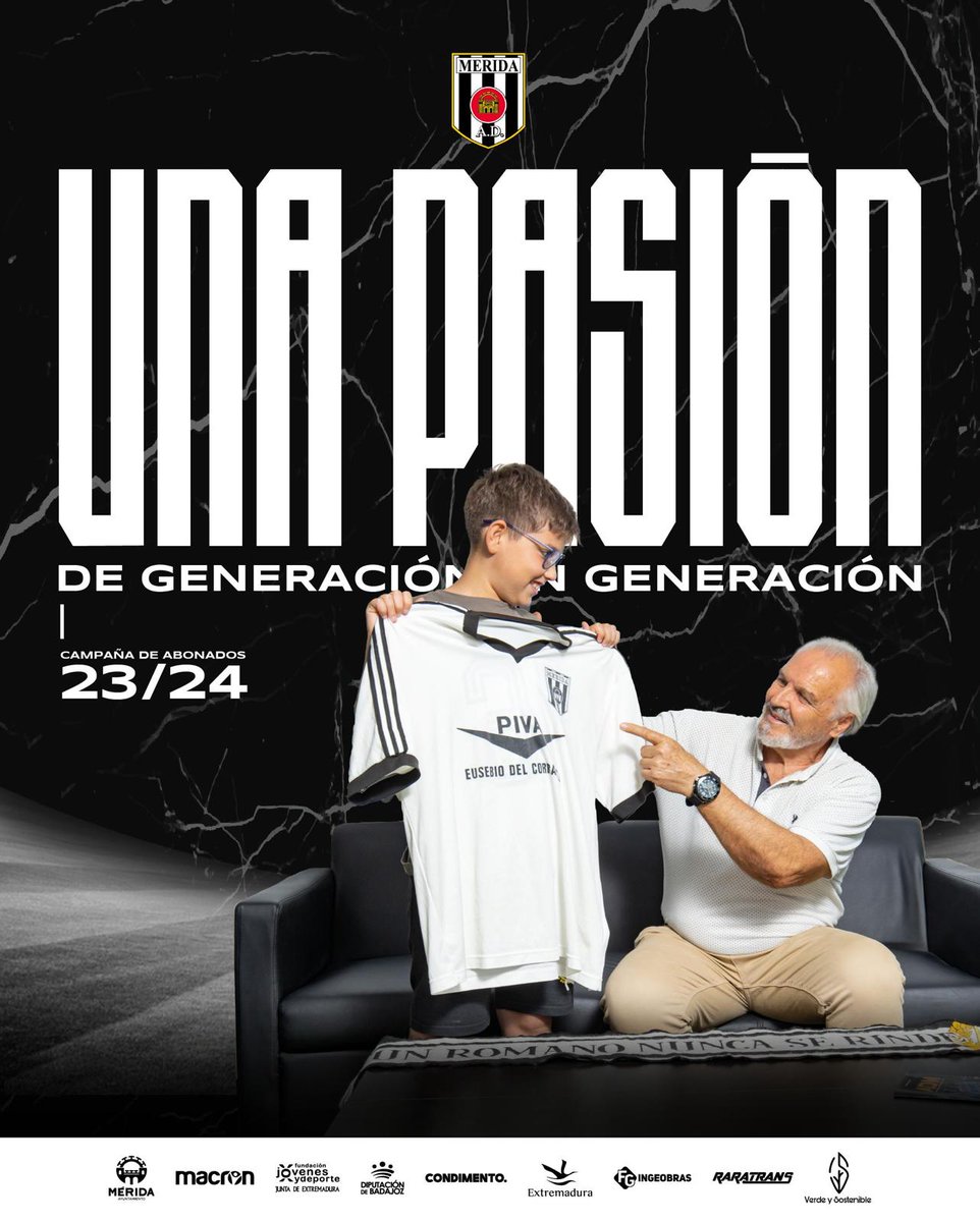 🎫 Campaña de abonados 23/24

⚪️⚫️ ‘𝗨𝗡𝗔 𝗣𝗔𝗦𝗜𝗢́𝗡’ 𝗱𝗲 𝗚𝗲𝗻𝗲𝗿𝗮𝗰𝗶𝗼́𝗻 𝗲𝗻 𝗚𝗲𝗻𝗲𝗿𝗮𝗰𝗶𝗼́𝗻

ℹ️ Toda la información, aquí:  admerida.es/abonados 

#UnaPasión
