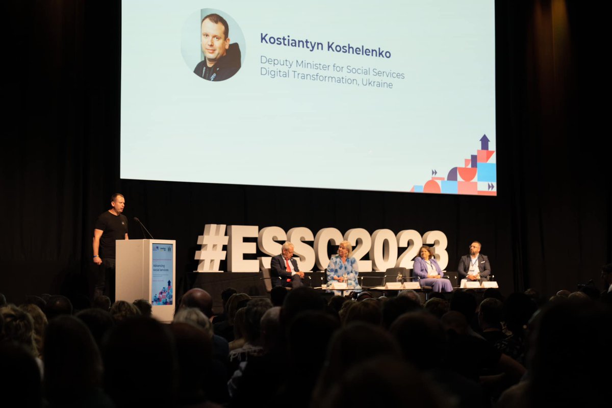 Last week, Deputy Social Policy Minister @k_koshelenko spoke about e-services supported by 🇺🇳 @UNDP & 🇸🇪 @SwedeninUA at the European Social Services Conference #ESSC2023 in #Malmö.

Happy to work with @MinSocUA to support 🇺🇦 people, especially the most vulnerable, during #war. 🤝