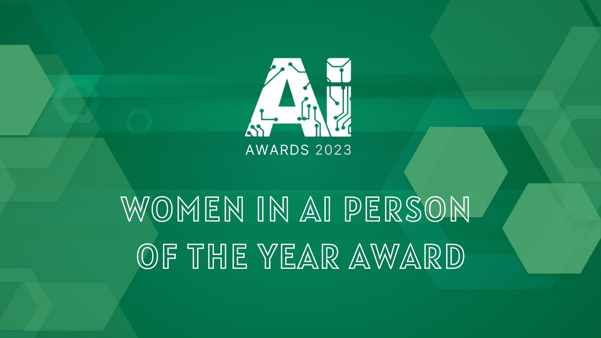 Applications are open for the 2023 #aiawardsirl including the #WomeninAI Person of the Year award which recognizes the great Women in #ArtificialIntelligence who are pioneering a successful future for women in the #tech industry

Apply Now: aiawards.ie/women-in-ai/

#aiawardsirl
