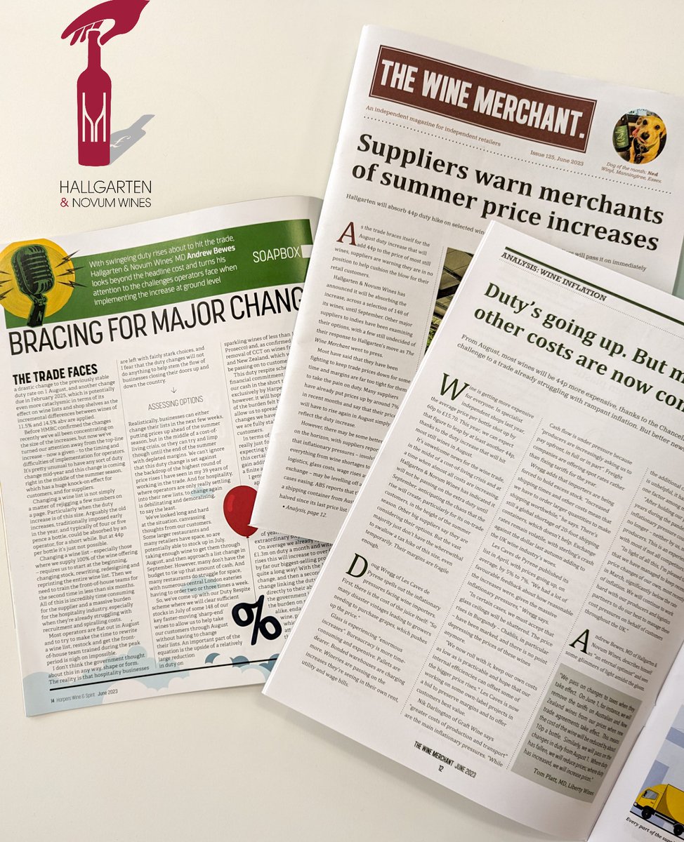 Have you seen the news? 🗞️ 🍷

In response to the much-publicised government duty increases on 1st August 2023, we are very proud to announce a significant initiative which will see it temporarily cover much of the increase in duty arising from the duty reform for our customers.