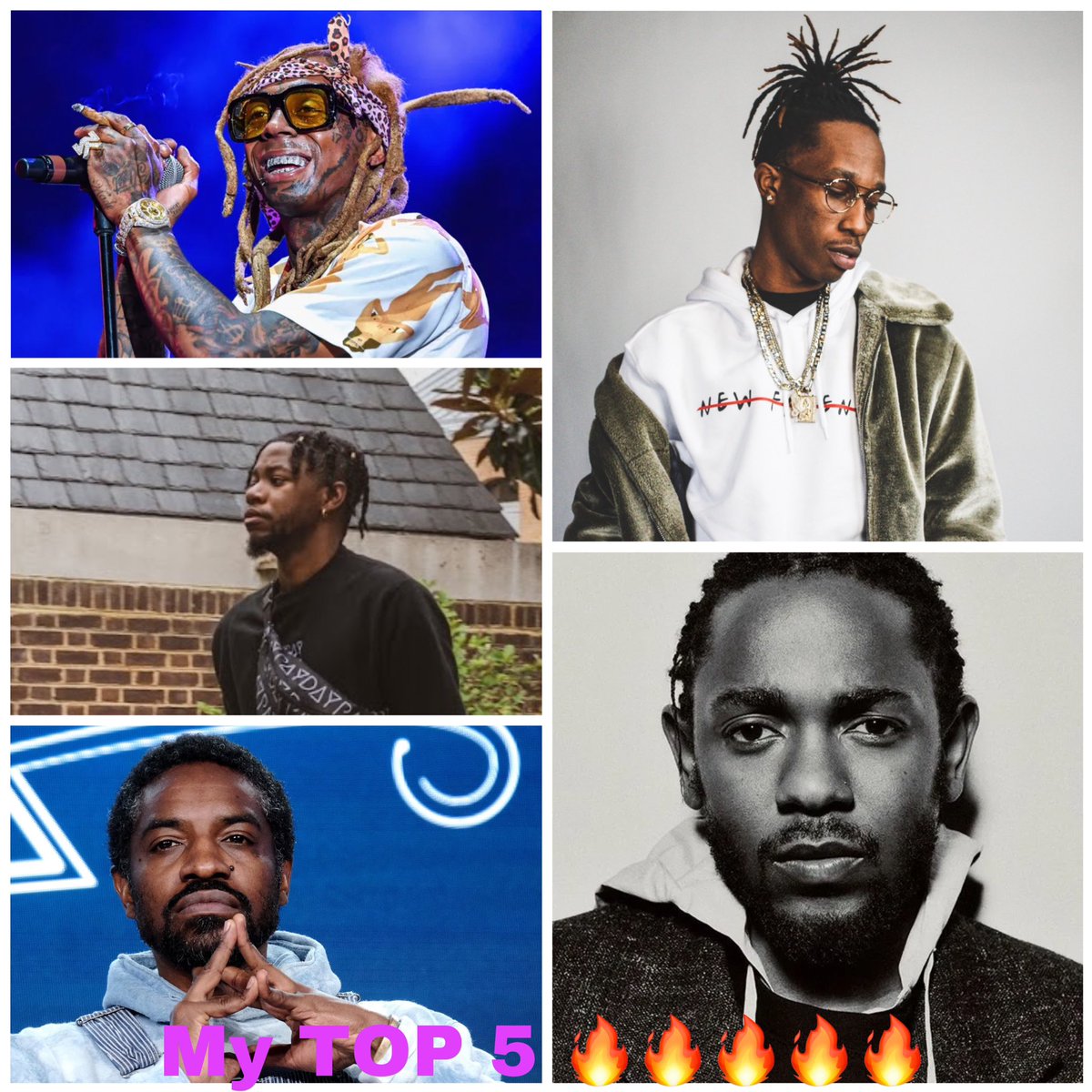 Acey ๐ฅ (@aceyflamez) on Twitter photo <a href="/TreBouncee/">Tre'</a>
<a href="/MirFontane/">NEW EP OUT NOW !</a>
<a href="/kendricklamar/">Kendrick Lamar</a>
Andre 3000
Lil Wayne ๐ฅ๐ฅ๐ฅ๐ฅ๐ฅ nothing I would change, these 5 rappers understand rap, and execute it to the best of there ability. ๐ซ๐ฅ๐ถ <a href="/TreBouncee/">Tre'</a>
<a href="/MirFontane/">NEW EP OUT NOW !</a>
<a href="/kendricklamar/">Kendrick Lamar</a>
Andre 3000
Lil Wayne ๐ฅ๐ฅ๐ฅ๐ฅ๐ฅ nothing I would change, these 5 rappers understand rap, and execute it to the best of there ability. ๐ซ๐ฅ๐ถ