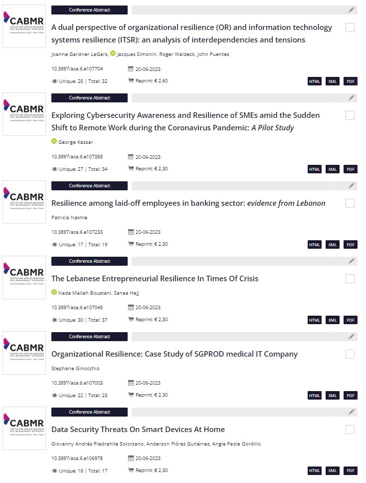 ARPHA Conference Abstracts (@acajournal) on Twitter photo 🆕Resilience & #Cybersecurity in times of crises: 6 conferece #abstracts now made accessible from our platform: aca.pensoft.net/collection/435/ provide previously unpublished highlights from the CABMR first colloquium held earlier this year <a href="/collegedeparis/">Collège de Paris</a>.
#informationscience #covid19 🆕Resilience & #Cybersecurity in times of crises: 6 conferece #abstracts now made accessible from our platform: aca.pensoft.net/collection/435/ provide previously unpublished highlights from the CABMR first colloquium held earlier this year <a href="/collegedeparis/">Collège de Paris</a>.
#informationscience #covid19