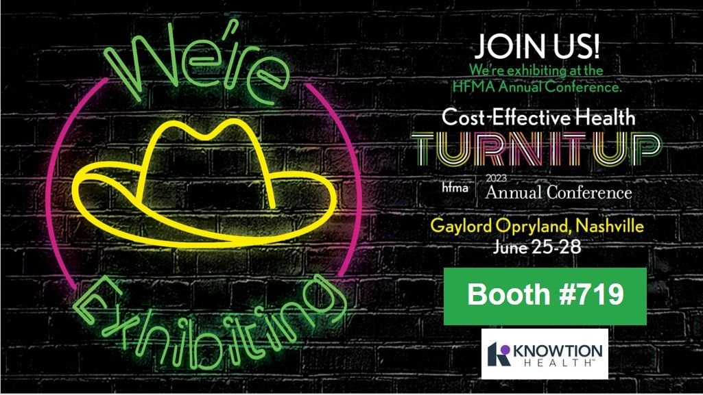 Who's ready for #HFMAAnnual? We are! Come see us in Booth 719! Have you got the Knowtion? 

#IntheKnow #YouveGotThisNow @hfmaorg